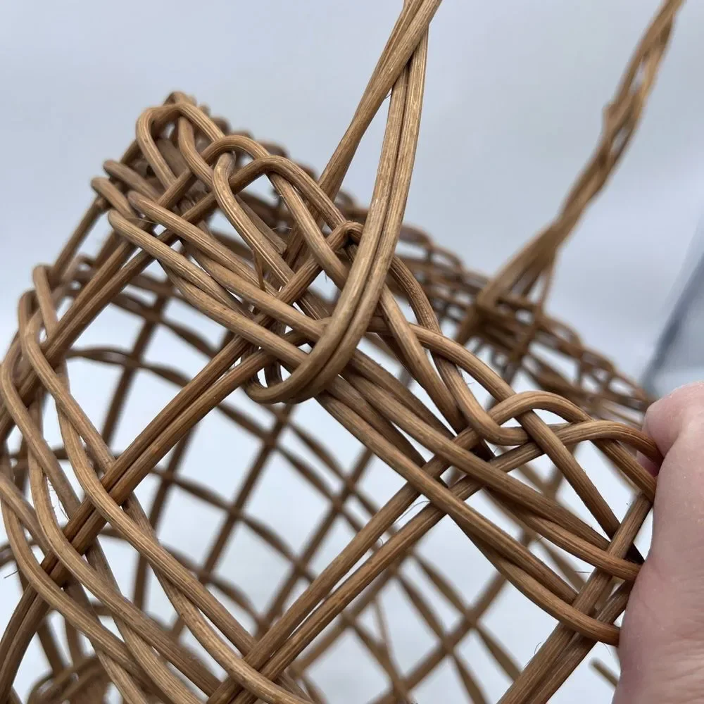 Woven Tan Basket Bag